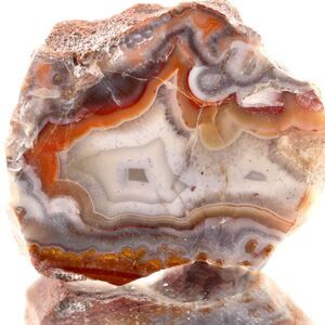 Polished Moroccan Agate Face Side Geode Nodule Slice Half Natural Rough 57g